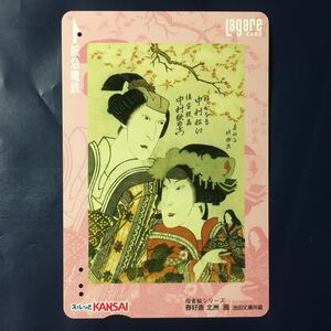 2003年2月25日発売柄ー役者絵シリーズ(12)「春好斎北洲　画」ー阪急ラガールカード(使用済スルッとKANSAI)