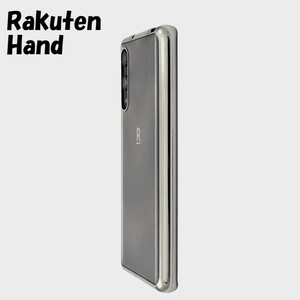 Rakuten Hand：メタリック カラー バンパー 背面クリア ソフト ケース◆シルバー 銀