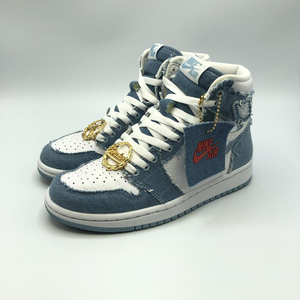 【中古】NIKE WMNS AIR JORDAN 1 OG RETRO HIGH DENIM サイズ23cm DM9036-104 ナイキ ジョーダン デニム[240017590334]