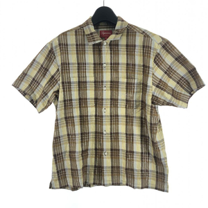 [ used ]Supreme 23SS Metallic Plaid S/S Shirt size S Supreme metallic p Lad [240017594246]