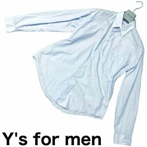 良品 Y's for men ワイズフォーメン ロングスリーブシャツ ボタンダウン ヨウジヤマモト 長袖 ライトブルー　コットン 日本製　サイズ3