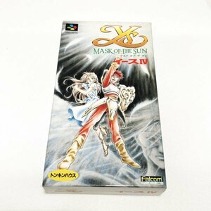 イース４ マスク オブ ザ サン【箱・説明書付き】♪動作確認済♪３本まで同梱可♪　SFC　スーパーファミコン