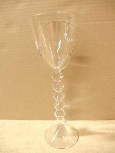 1130113w【Baccarat VEGAN フォルテシモ トール ワイングラス クリスタル クリア 希少】口径7.8×H23cm程/中古品/しおり付/箱入り/バカラ