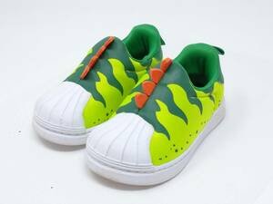  Adidas super Star adidas dinosaur team solar green sneakers GX3269 Kids shoes shoes 12cm ZEOBISTM