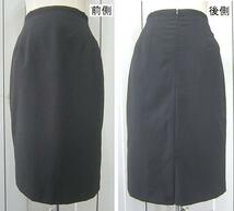 イネド　スカートスーツ　ウール100％　比翼仕立　日本製　黒　サイズ２　_画像7