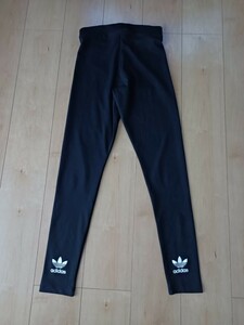 adidas アディダス スパッツ レギンス パンツ　黒　古着　三つ葉　トレフォイル　