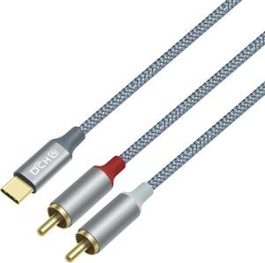 DCHAV USB C to 2RCA 変換 オーディオケーブル 1.2m Y型 分岐 赤/白 DACチップ搭載 USB Type