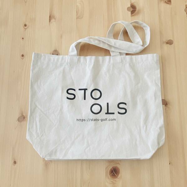 【美品】STOOLS stats-golf キャンバス トート バッグ ナチュラル スツールズ ゴルフ canvas tote bag