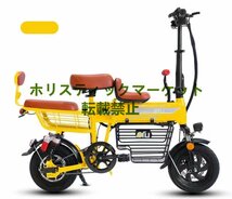 新品推薦 12インチの折りたたみ式で取り外しが簡単なバッテリー付き電動自転車 親子用高走行距離電動自転車，48V/8AH 20KM_画像9