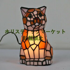 美品登場 猫 ステンドグラス テーブル ライト ランプ 卓上 間接 照明 スタンド ライト ベッドサイド ランプ