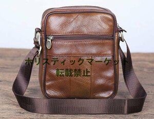 品質保証 牛革バッグショルダーバッグシングルショルダーバッグ牛革ショルダーバッグメンズバッグ