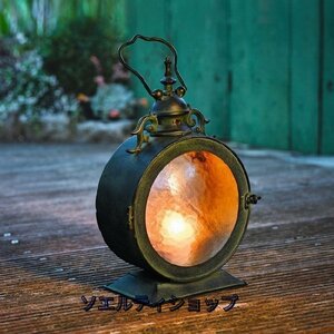 Art hand Auction Lantern style flickering light garden light candle lantern vintage ornament handmade iron glass garden decoration garden, furniture, interior, illumination, outdoor lights