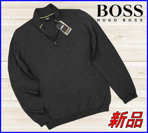 【国内正規品】56%OFF◆ヒューゴボスHUGOBOSS◆Biger-Eハイネックジップアップニットセーターハイゲージ◆グレーM定価:22,330円