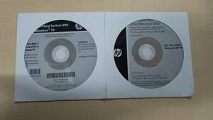 ●新品 HP operating system DVD windows10 (64bit版) Driver Recovery DVD　リカバリDVD２個セット
