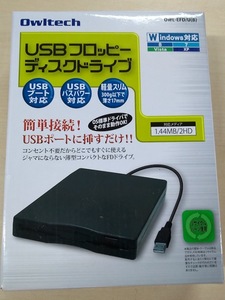 ●【動作確認済み】OWLTECH USB FDD 3.5フロッピーディスクドライブ OWL-EFD/U(B) (T7-MR4)