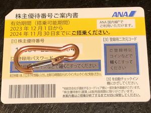 全日空　ANA　株主優待券　株主優待番号　４枚　送料無料　有効期限2024年5月31日と2024年11月30日