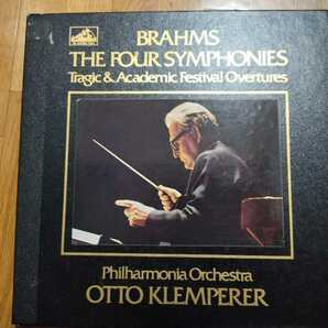 英EMI SLS804 クレンペラー・フィルハーモニア管/ブラームス交響曲全集 大学祝典序曲、悲劇的序曲 カラーポスト 4LPBOXの画像1