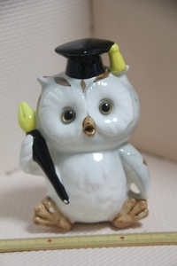  ceramics made owl savings box Kato industrial arts search ..... ornament pen student character goods coin Bank 