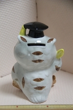 陶器製 フクロウ 貯金箱 加藤工芸 検索 梟 ふくろう 置物 ペン 学生 キャラクター グッズ コインバンク_画像3