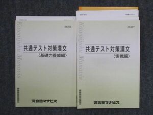 VK14-014 河合塾マナビス 共通テスト対策漢文 基礎力養成編/実戦編 2022 計2冊 15S0D