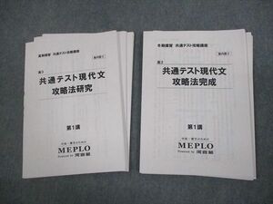 VK10-116 河合塾MEPLO 高3 文系国語 共通テスト現代文攻略法研究/完成 テスト計9回分 2020 夏期/冬期 手塚博/脇坂奈穂子 18S0D