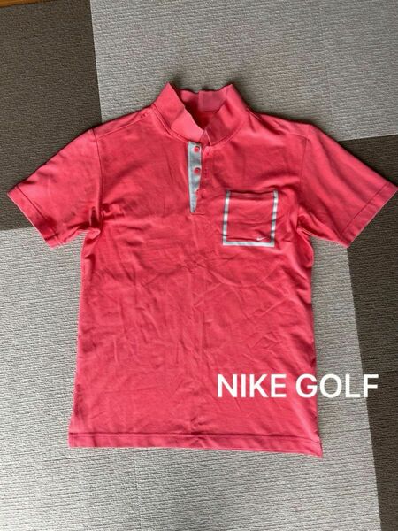 NIKE golf ポロシャツ　サーモンピンク　半袖