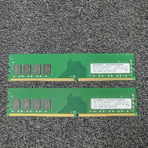 SanMax DDR4-2666MHz 16GB (8GB×2枚キット) SMD4-U8G48ME-26VR 動作確認済み デスクトップ用 PCメモリ 