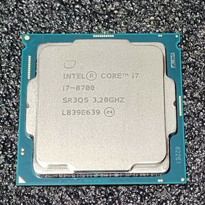 CPU Intel Core i7 8700 3.2GHz 6コア12スレッド CoffeeLake PCパーツ インテル 動作確認済み