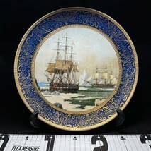 LIMOGES 複製 リモージュ 海の風景 磁器 飾絵 骨董 置物 飾物 工芸品 美術品 飾皿 絵皿 アンティーク 時代物 食器_画像8