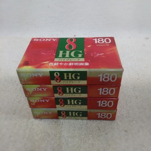 [ unused goods ] Sony 180 minute 8 millimeter videotape HG high grade P6-180HG3×4 pcs set [ free shipping ][ mail service . we send ] cash on delivery un- possible 