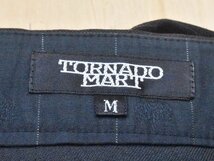 レア2000s古着 TORNADO MART ストライプ フレア ウール スラックス sizeM パンツ ブーツカット ワイド トルネードマート 2000年代 Y2K_画像5