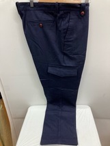 大きいサイズ　カーゴパンツ　ゴルフパンツ　サキソニーフラノ　 ITALIAN WOOL　W96cm/L76cm表示　W実寸約102ｃｍ　紺　GAP★中古格安！_画像2