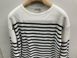  long sleeve T shirt 8 minute wide sleeve boat neck border heaven . knitted 1 size display L~XL corresponding white black CIAOPANIC TYPY* unused cheap!