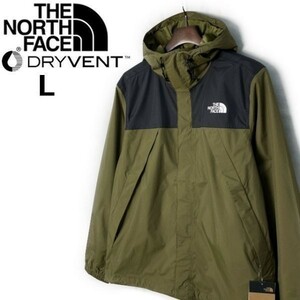 1円～!売切!【正規新品】THE NORTH FACE◆ANTORA JACKET◆マウンテンジャケット US限定 撥水 高機能 ロゴ入り 防水(L)カーキ 180915-60