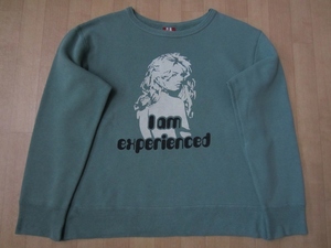 00's made in Japan HYSTERIC GLAMOURhis girl I am experienced sweat Hysteric Glamour HYS GIRL sweatshirt nude ero retro 