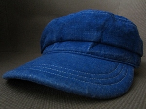 日本製 BLUEBLUE 麻 綿 混合 ワーク キャップ ブルーブルー Work Capヘンプ コットン Hemp Cottonシャンブレー デニム インディゴ 聖林公司