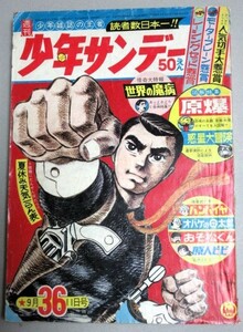 週刊少年サンデー 1966年36号＊裏表紙欠有/検;手塚治虫藤子不二雄赤塚不二夫横山光輝小松崎茂川崎のぼるつのだじろう望月三起也梶田達二