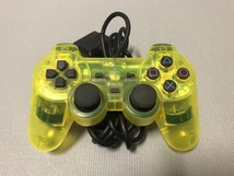 PS２ DUALSHOCK２ デュアルショック２ コントローラ イエロー スケルトン クリアイエロー　_画像1