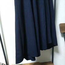 サイズ36 Grace Class マキシ丈 ロングスカート ネイビー 紺 フレア 裾デザイン_画像5