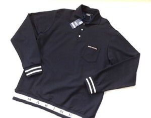 ☆新品☆muta MARINE GOLF ムータマリン / 裏起毛 ウォームポンチ へムリブポロ / 定価25,300円 / サイズ８