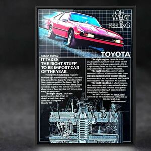 USA 当時物!! TOYOTA スープラ MkⅡ 広告 / ポスター MK2 2000GT 2800GT A60 セリカXX 60JZA60 Supra ヘッドライト 中古 カタログ Supra