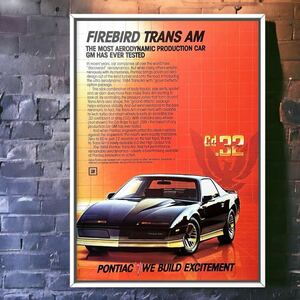  подлинная вещь!! Pontiac Firebird Trans Am реклама / постер Pontiac Firebird Trans Am Night rider 1/18 Pontiac 
