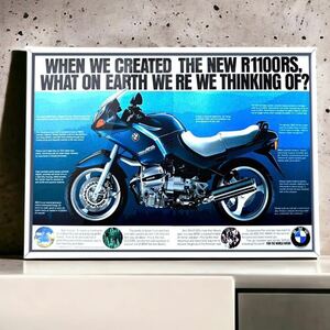 USA 当時物!!! BMW R1100RS 広告 / ポスター インテリア カタログ B4A3 バイク リアボックス カフェレーサー シート タンク ホイール BMW