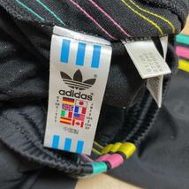 adidas アディダス　ジャージパンツ トラックパンツ 90S メンズ　M トレフォイル マルチカラー　黒タグ　万国旗タグ　グリーン　ピンク　黄_画像8