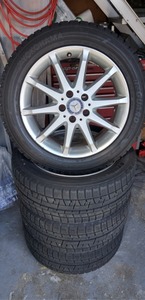 ベンツ純正ホイル（Cクラス）＋ヨコハマIG50　２２５/５０R１７中古4本セット　引き取り希望