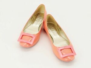 1円 Roger Vivier ロジェ ヴィヴィエ バックル エナメル パンプス size38 1/2 EQ091