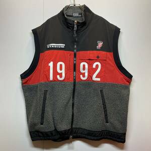 【XL】POLO Ralph Lauren STADIUM 1992 FLEECE VEST ポロ ラルフローレン スタジアム フリースベスト 赤 G2346