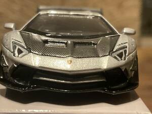 1/64 MINI GT / TSM MODEL Lamborghini AVENTADOR ランボルギーニ アヴェンタドール マットシルバー