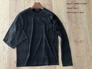 新品 COMME CA MEN コムサメン ポリワッフル ロングスリーブTシャツ 09ネイビー Mサイズ 40TA09 定価14,300円