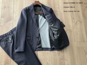 新品 COMME CA MEN コムサメン【Down Fabric】暖かセットアップスーツ 04グレー Mサイズ 15JA04 定価82,500円